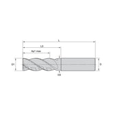 Solid Carbide End Mills • VariMill XTREME • Series 4XNE • Square End • 4 Flute • Necked • Cylindrical Shank • Metric - Big-tools Industrial Supply Tools for Metal Cutting